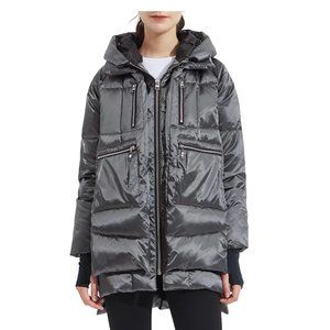 Orlay #092 Universe Cosmos Shiny Night Owl Puffer Down Coat sz XS